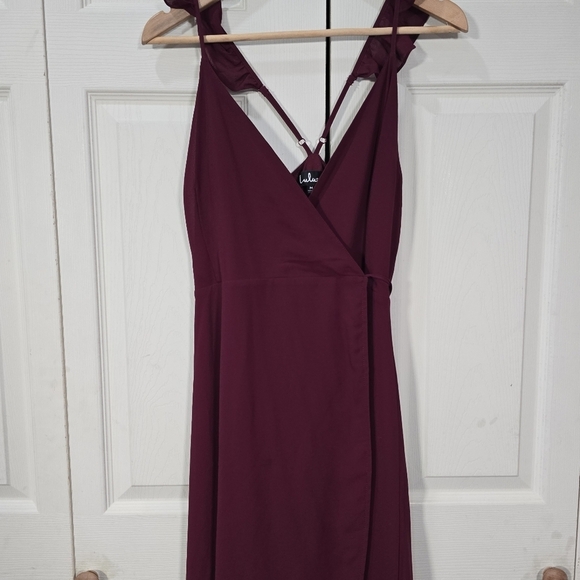 Lulu’s Here’s To Us Maxi Dress medium Wrap Special Ocassion Bridal Party Evening - Picture 7 of 15